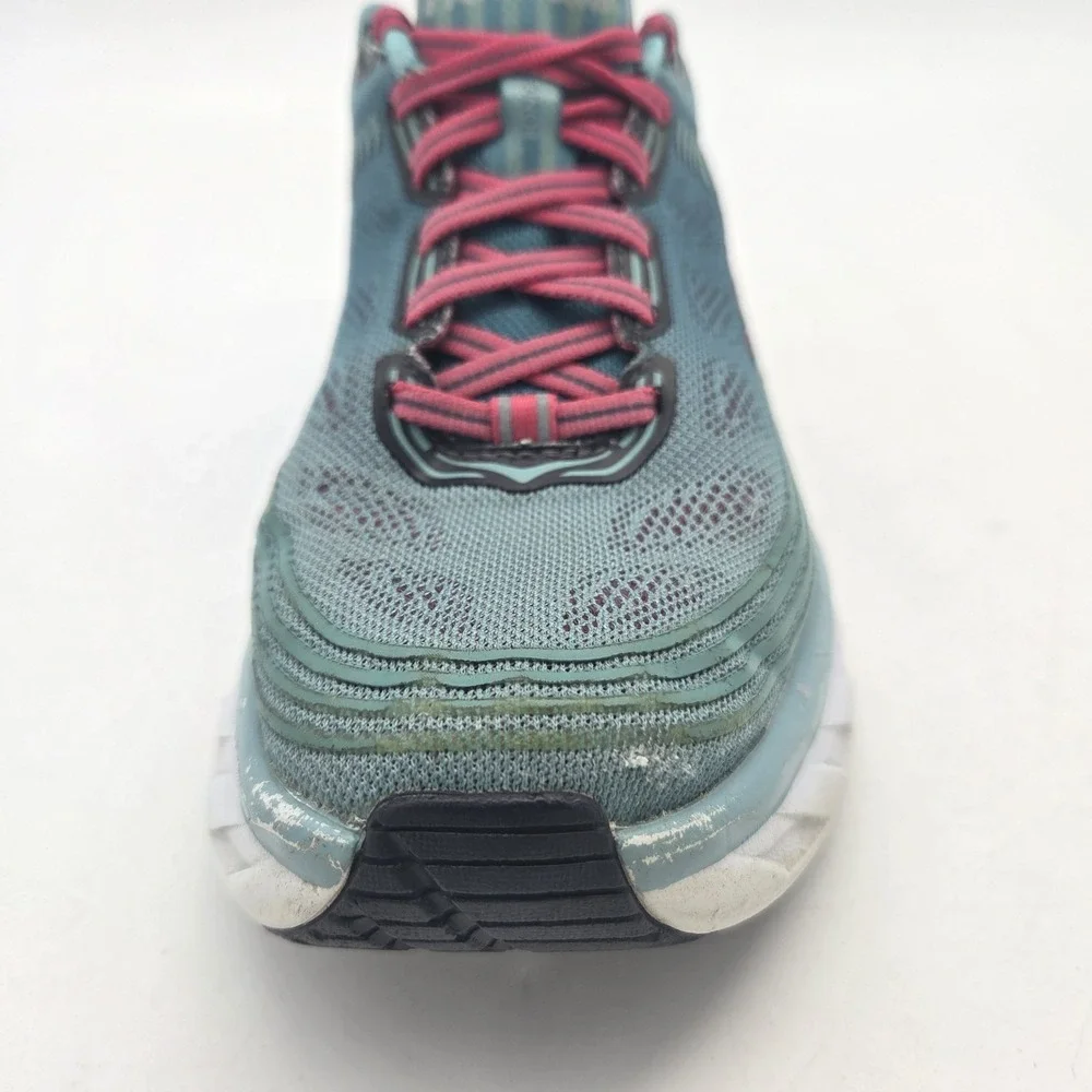 Hoka One One Bondi 6 Shoes Womens Size 6.5 Teal Green Pink Running 1019270 CGSL